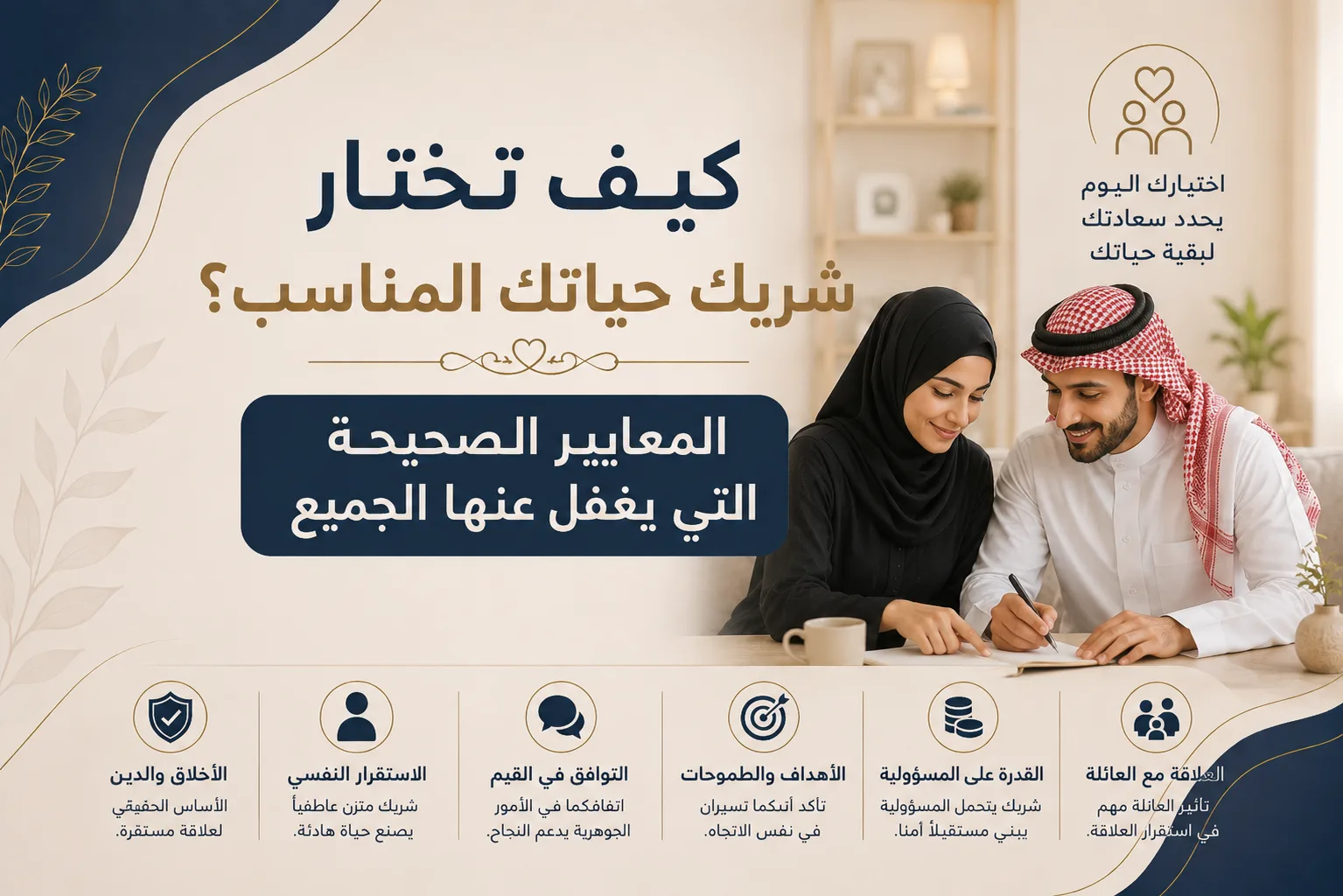كيف تختار شريك حياتك المناسب؟ المعايير الصحيحة التي يغفل عنها الجميع